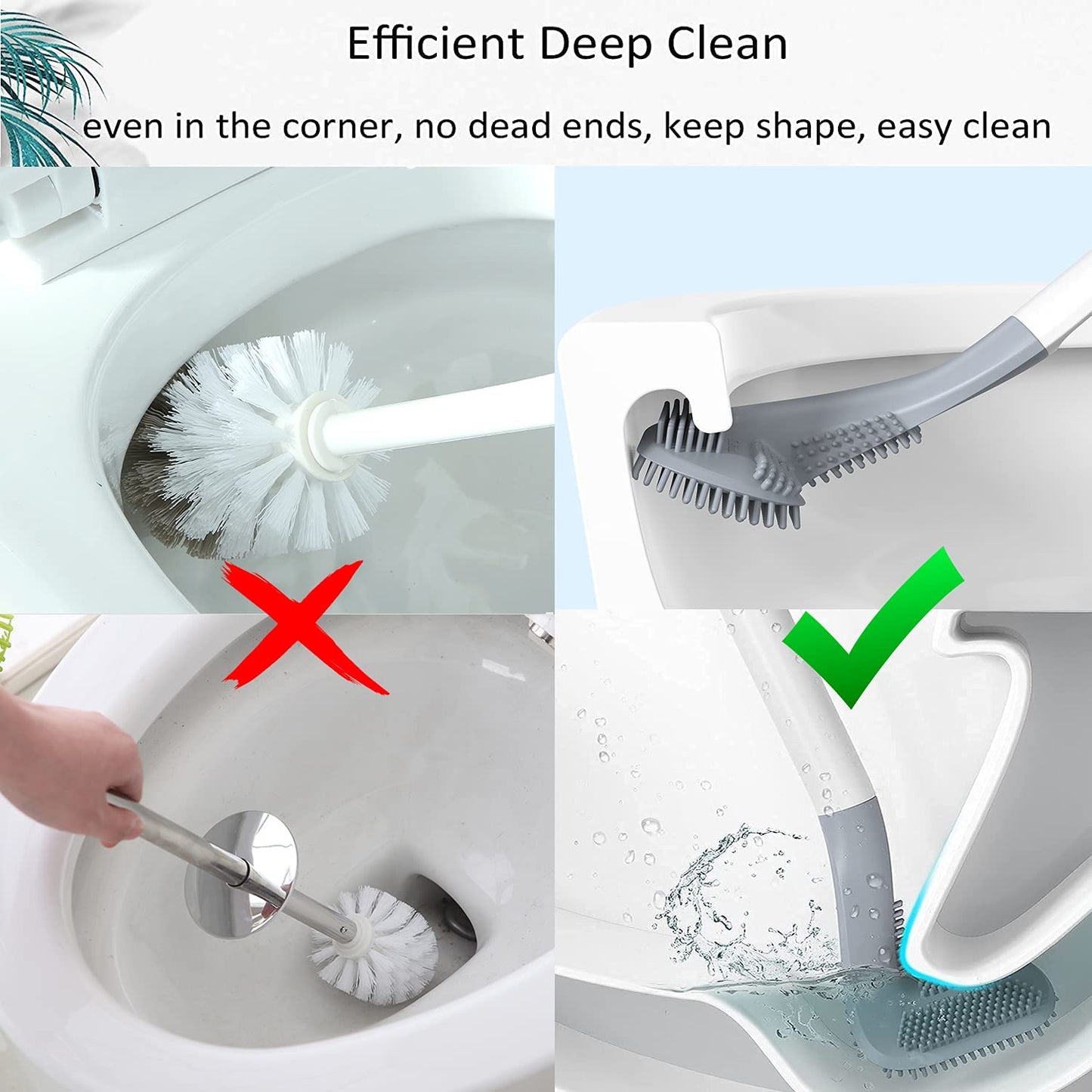 Golf Style Toilet Brush Bathroom Cleaning with High Quality Long Handle