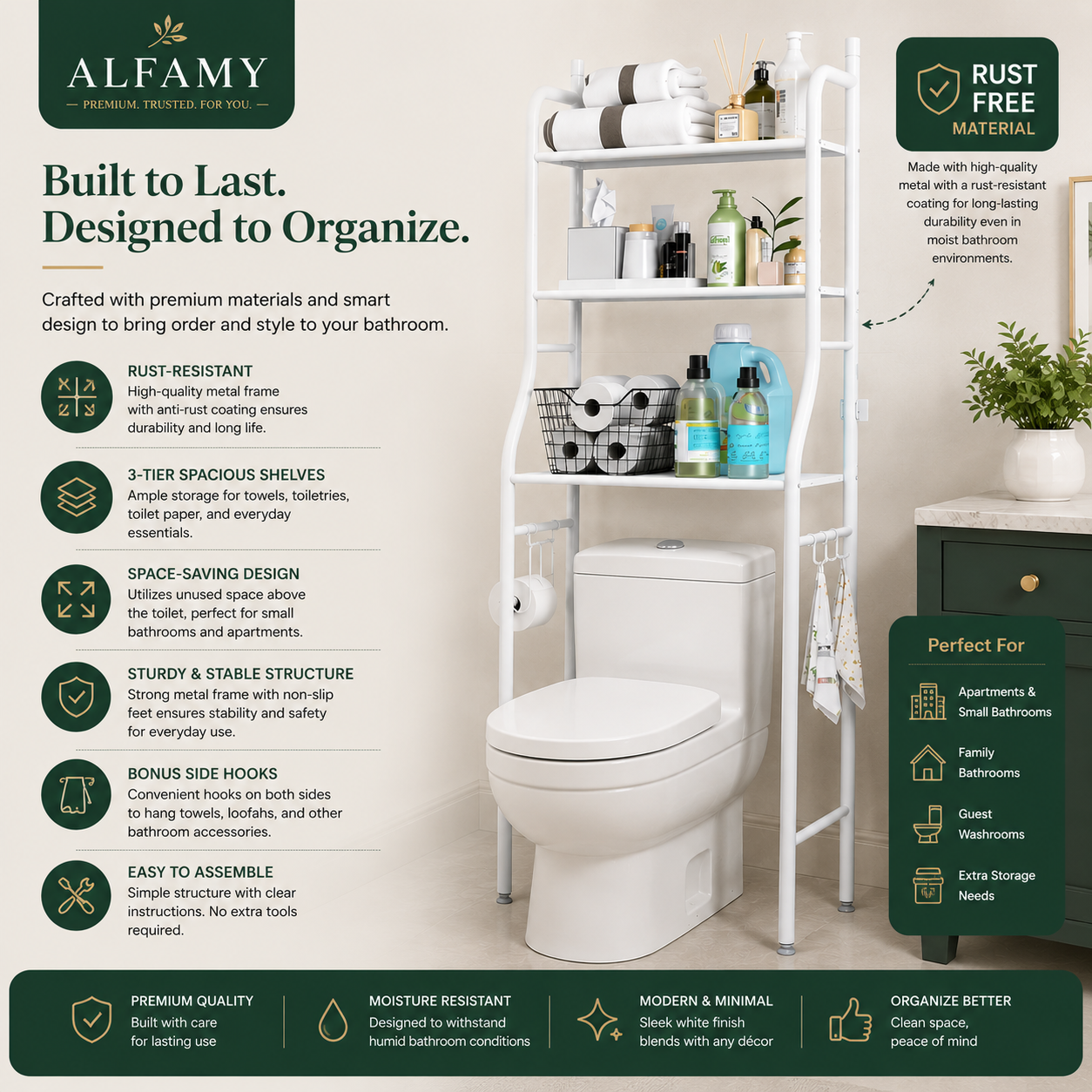3 TIER TOILET STORAGE RACK
